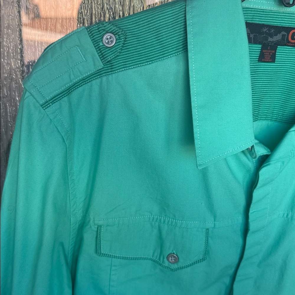 Wrangler Mint Green Collared Shirt - Picture 5 of 7